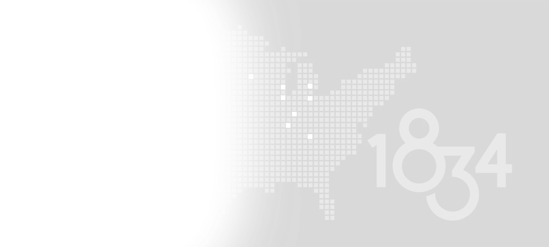The map of locations for 1834