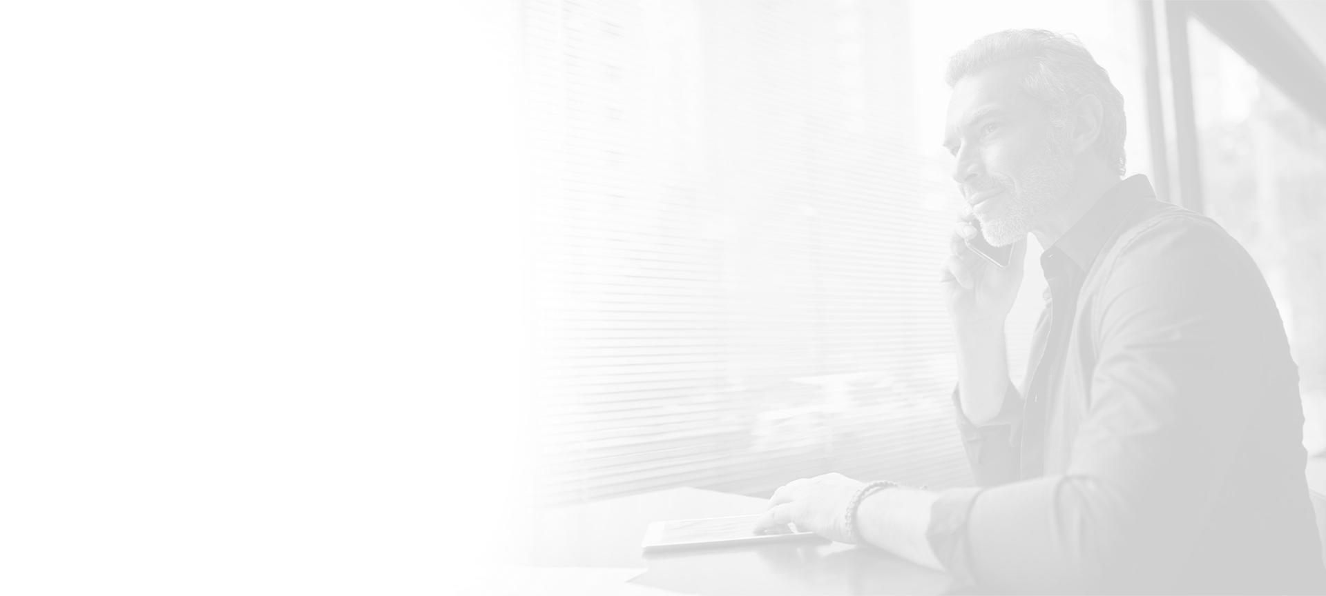 A client on his mobile device